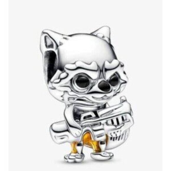 Marvel Guardians of the Galaxy Rocket Raccoon Charm, 925 Sterling Silver Charm - Picture 1 of 7